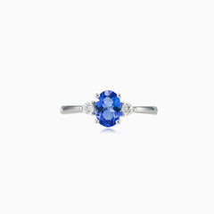 Bague de fiançailles en tanzanite.
