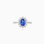 Bague royale en tanzanite