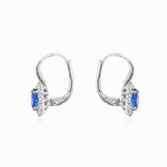 Boucles d'oreilles tanzanite et diamants.