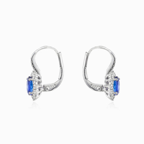 Boucles d'oreilles tanzanite et diamants.