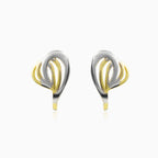 Pendientes de oro con líneas abstractas