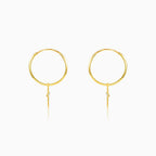 Aros de oro con cruz