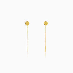 Kulaté zlaté provlékací náušnice