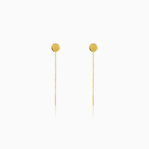 Boucles d’oreilles pendantes rondes en or