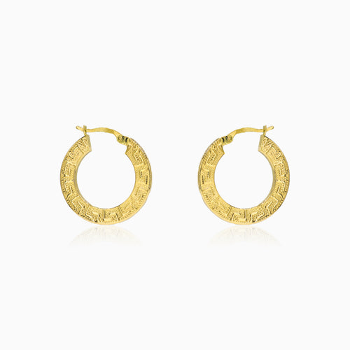 Boucles d'oreilles créoles grecques en or