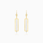 Pendientes largos colgantes en forma de rectángulo