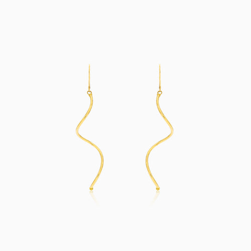 Náušnice z žlutého zlata ve tvaru spirály