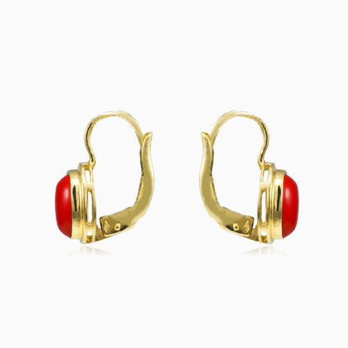 Classic coral earrings