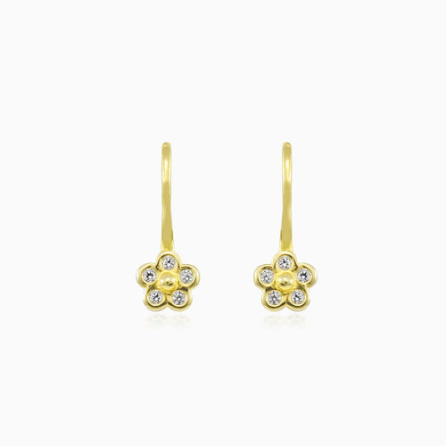 Petites boucles d’oreilles fleurs en or