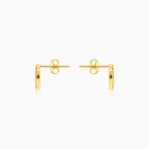 Boucles d’oreilles cercle en or jaune avec zircone cubique