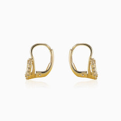 Rectangle halo earrings