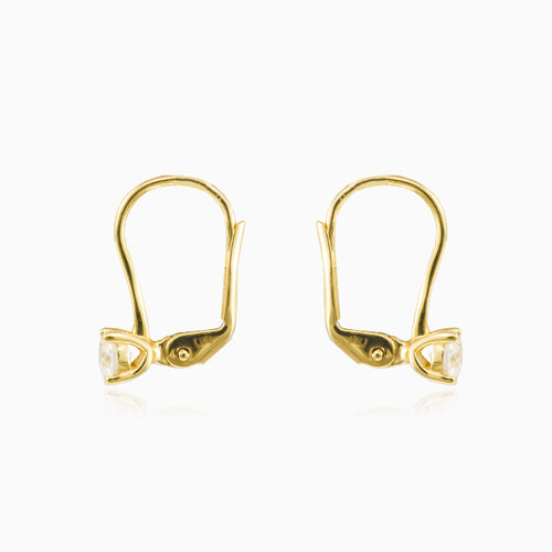 Boucles d’oreilles à diamant avec fermoir à levier