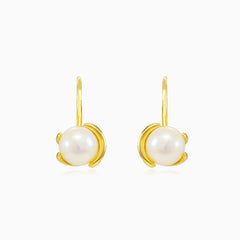 **Boucles d'oreilles uniques en perle blanche**