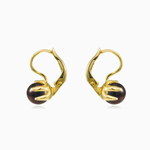 Náušnice s černými perlami