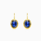 Boucles d’oreilles classiques en quartz bleu