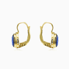 Boucles d’oreilles classiques en quartz bleu