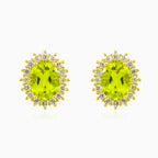 Boucles d’oreilles or avec zultanite ovale royales