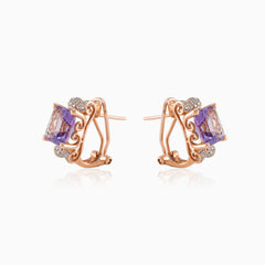 Boucles d’oreilles améthyste royales