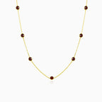 Runde Granat-Halskette