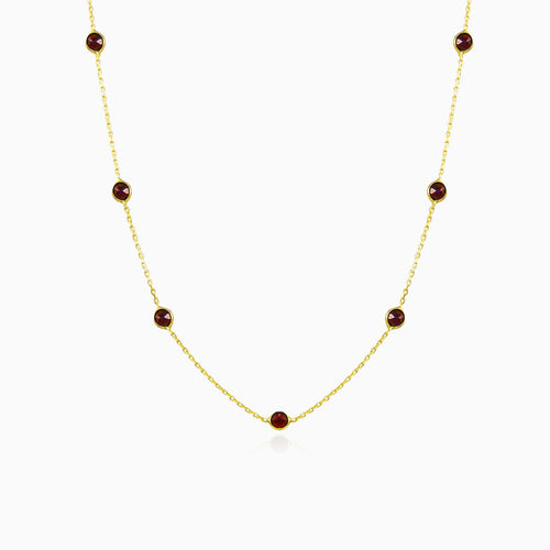 Collier en grenats ronds