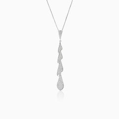 Long pendentif en argent