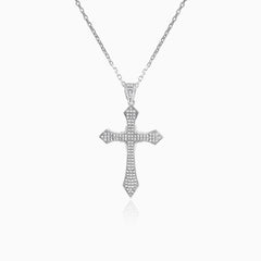 Pendentif croix pavé