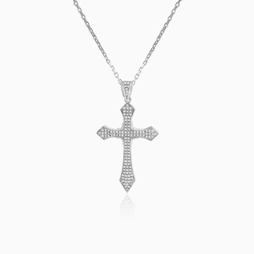 Pendentif croix pavé