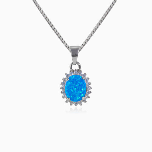 Colgante de ópalo azul real