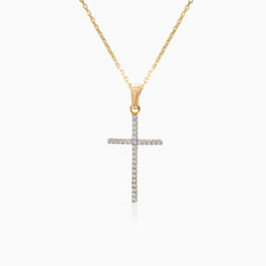Přívěsek křížek s kubickou zirkonií