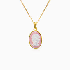 Cameo classic gold pendant
