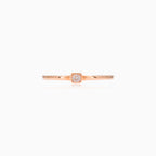 Zircon in thin rose gold ring
