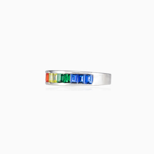 Regenbogen-Baguette-Ring