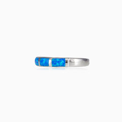 Blauer Opal-Bandring