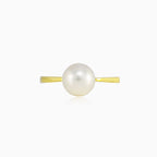 Bague en or avec perle