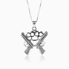 Deux pistolets en argent