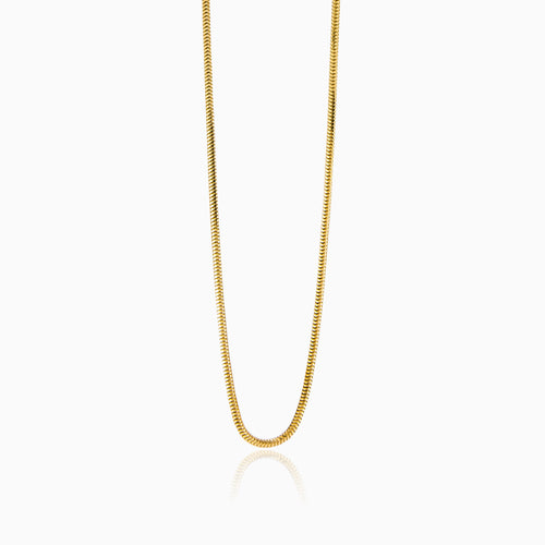Cadena tipo serpiente chapada en oro