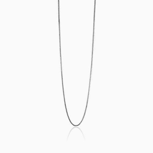 Hranatý článkový stříbrný řetízek