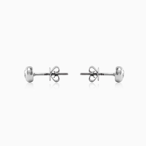 Bezel diamond earrings