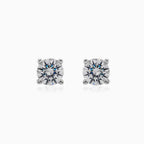 Classic white diamond studs