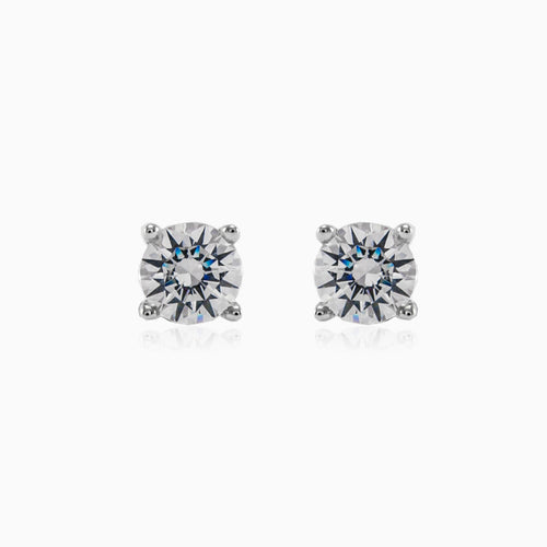 Classic white diamond studs