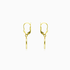 Zlaté křížkové náušnice s kubickým zirkonem