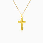 Engraved gold cross
