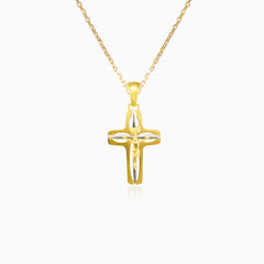 Bicolor gold cross