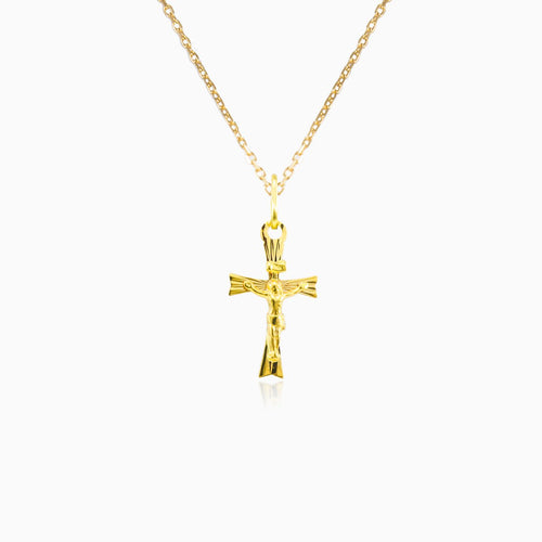 Zlatý přívěsek křížek