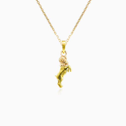 Pendentif signe du zodiaque Bélier en or