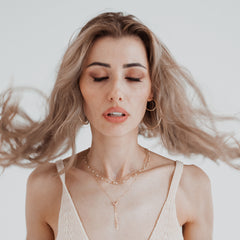 Klasické zlaté kruhové náušnice 