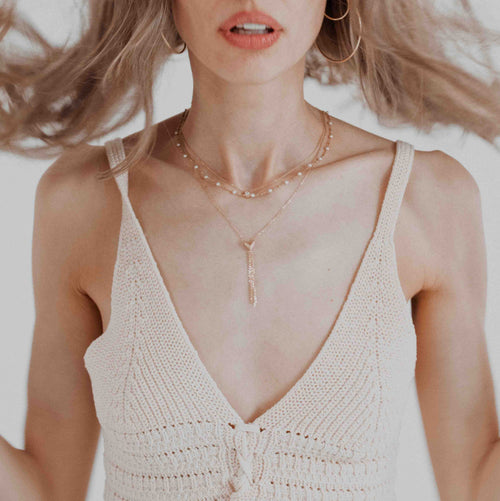 Collier minimaliste en or avec perle